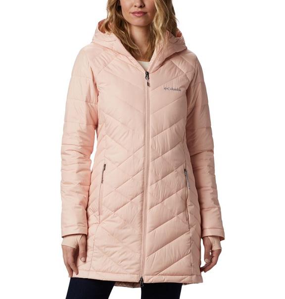Columbia Heavenly Hooded Jacket Pink For Women's NZ63148 New Zealand